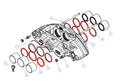 Alcon 47.6/47.6/47.6 Axle Set Seal Kit