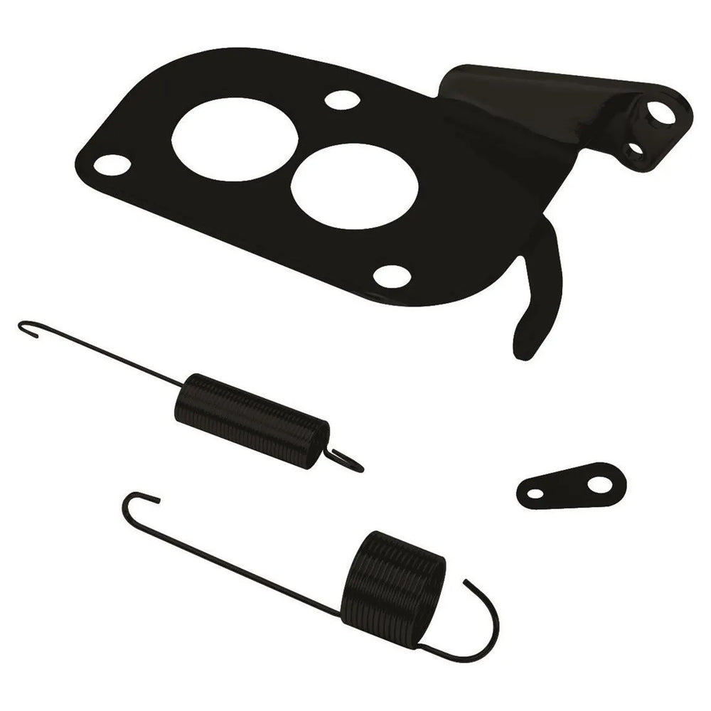 CABLE BRACKET; 3 BOLT STROMBERG STYLE CARBURETORS; BLACK SS BRACKET WITH BLACK S