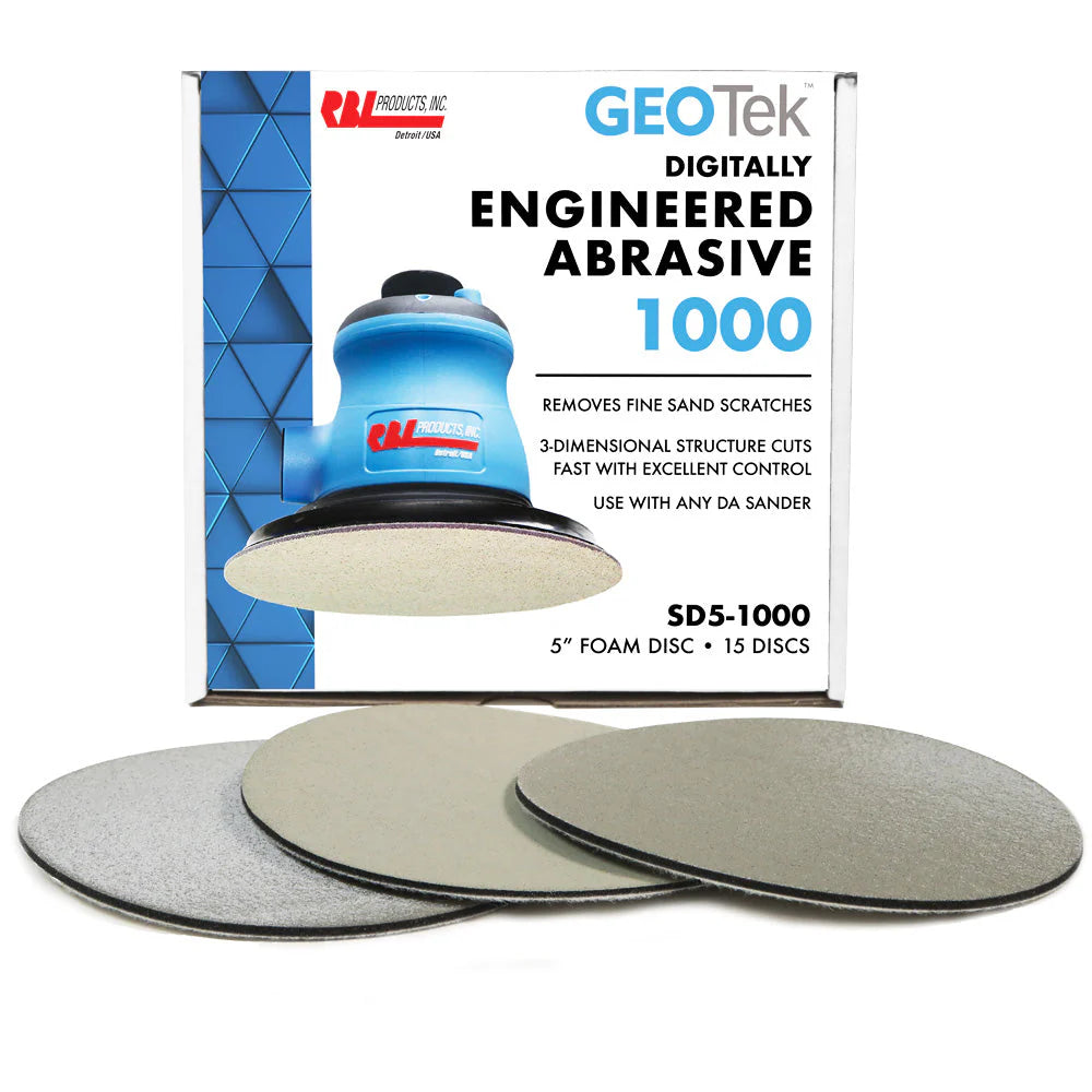 5IN FOAM SANDING DISC W/ DIGITALLY PHOTOGRAPHED ABRASIVE 1000 GRIT