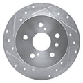 DFC 07-12 Lexus ES350 Rear Left Drilled & Slotted Silver Brake Rotor