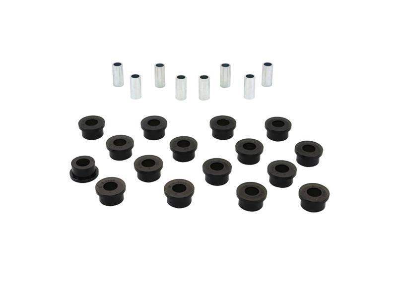 Control arm - inner and outer bushing 16 Bushings 8 Tubes Grease