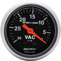 Autometer Marine Chrome Ultra-Lite 2-1/16in 0-30 HG / 0-20 PSI Vacuum / Boost Gauge