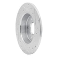 R1 Concepts Brake Rotor Drilled and Slotted Silver Fits Ford C-Max