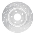 R1 Concepts Brake Rotor Drilled and Slotted Silver Fits Ford C-Max