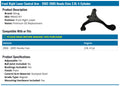 MOOG 02-05 Honda Civic Front Right Lower Control Arm