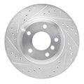R1 08-13 BMW 135Is Rear Drilled & Slotted Silver Brake Rotor