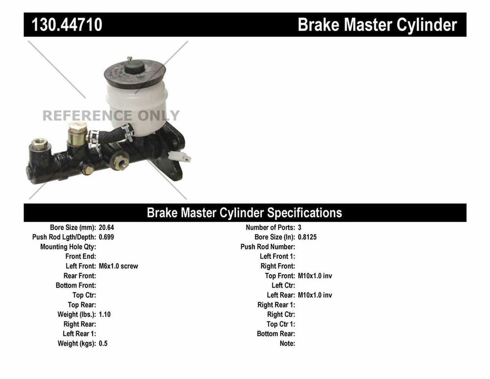 PREMIUM BRAKE MASTER CYLINDER