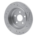 R1 Concepts Brake Rotor Drilled and Slotted Silver Fits Chrysler PT
