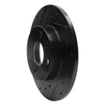 R1 2009-2019 Fiat 500 (Mexico) Rear Left Drilled & Slotted Black Brake Rotor