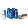 Wheel Mate Muteki SR48 Open End Locking Lug Nut Set of 4 - Burning Blue Neon 12x1.25 48mm