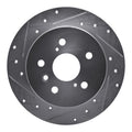 R1 Concepts Brake Rotor Drilled and Slotted Silver Fits Lexus ES300h