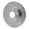 DFC 92-05 Buick Riviera Rear Left Drilled & Slotted Silver Brake Rotor