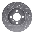 DFC 84-91 BMW 318i Front Left Drilled & Slotted Silver Brake Rotor