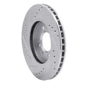 R1 84-91 BMW 325 Front Right Drilled & Slotted Silver Brake Rotor