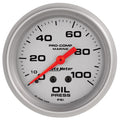 ~(0.6 lbs. 5X5X5)~ GAUGE OIL PRESSURE 2 5/8 IN 100PSI MECHANICAL MARINE SILVER