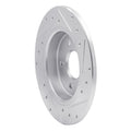 DFC 12-18 Ford Focus Rear Left Drilled & Slotted Silver Brake Rotor