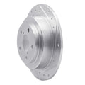 DFC 90-08 Saab 9-2X Rear Right Drilled & Slotted Silver Brake Rotor