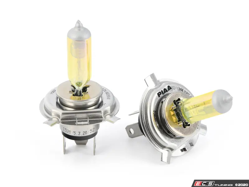 ~(0.3 lbs. 4X4X2)~ H4 (9003) Solar Yellow Twin Pack - 2500K - 12V 60/55W
