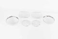 Kentrol 76-86 Jeep Wire Mesh Guard Set 6 Pieces CJ - Polished Silver