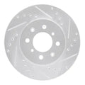 R1 88-91 Honda Accord Coupe Front Right Drilled & Slotted Silver Brake Rotor