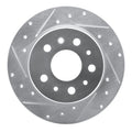 R1 61-91 Mercedes-Benz 230 Rear Left Drilled & Slotted Silver Brake Rotor