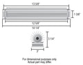 Single-Pass Heat Sink Co oler  12in Black Anodize