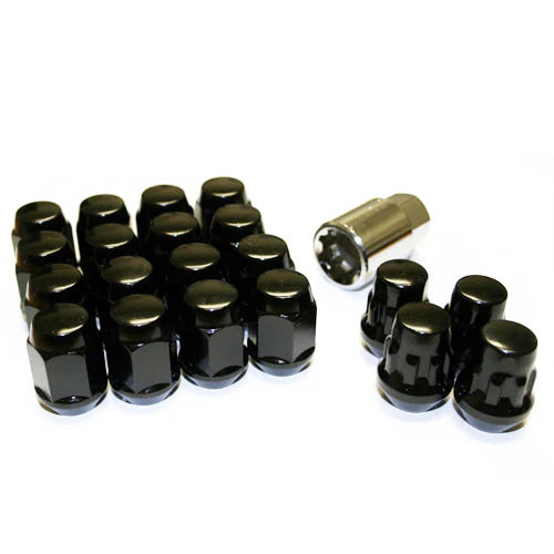 Project Kics 16 LUGS + 4 LOCKS Black Bullock And Nut Set - 12X1.50