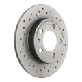 Brembo 00-06 Audi TT Quattro Rear Premium Xtra Cross Drilled UV Coated Rotor