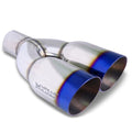 Megan Racing universal Stainless Twin Burnt Roll 3.5 Tips (Passenger Side) 2.5 piping (Tips only)