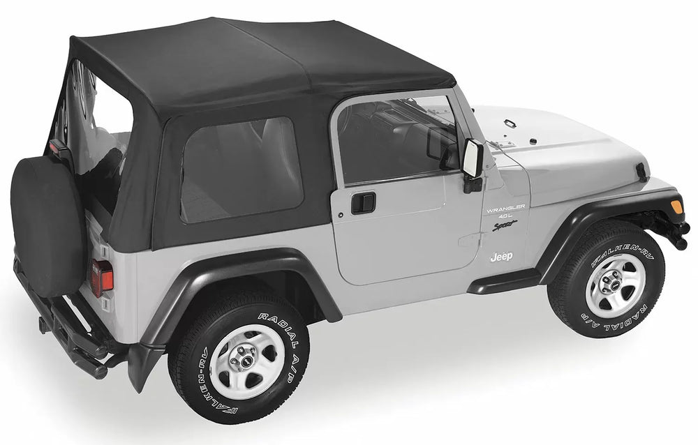 Bestop 97-06 Wrangler TJ Replay OEM Replacement Top (Blk Diamond Clear Windows Upper Door Skins )