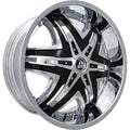 Kraze KR185 Double Down 22x8.5 / 5x114.3/120 BP / 38mm Offset / 73mm Hub Gloss Black Wheel