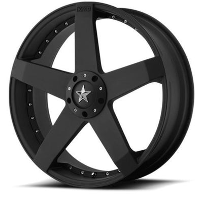 Kraze KR185 Double Down 22x8.5 / 5x114.3/120 BP / 38mm Offset / 73mm Hub Gloss Black Wheel