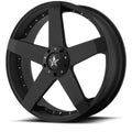 Kraze KR185 Double Down 22x8.5 / 5x114.3/120 BP / 38mm Offset / 73mm Hub Gloss Black Wheel
