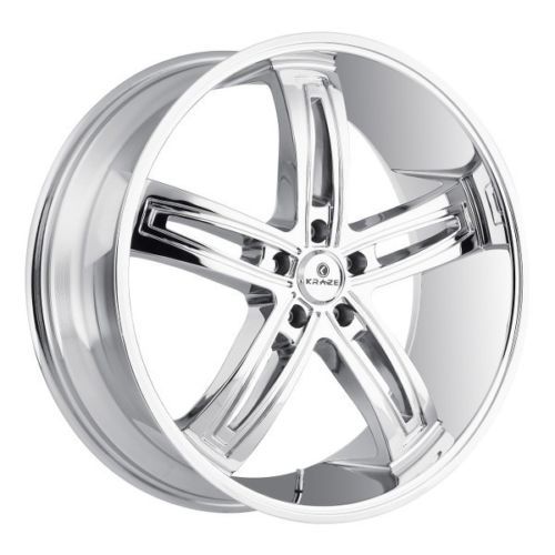 Kraze KR190 Lusso 22x8.5 / 5x114.3 BP / 38mm Offset / 72.62mm Hub Gloss Black Wheel