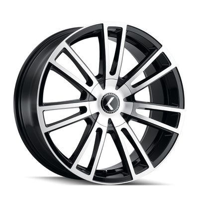 Kraze KR183 Spectra 22x8.5 / 5x110/127 BP / 38mm Offset / 72.62mm Hub Gloss Black Machined Wheel