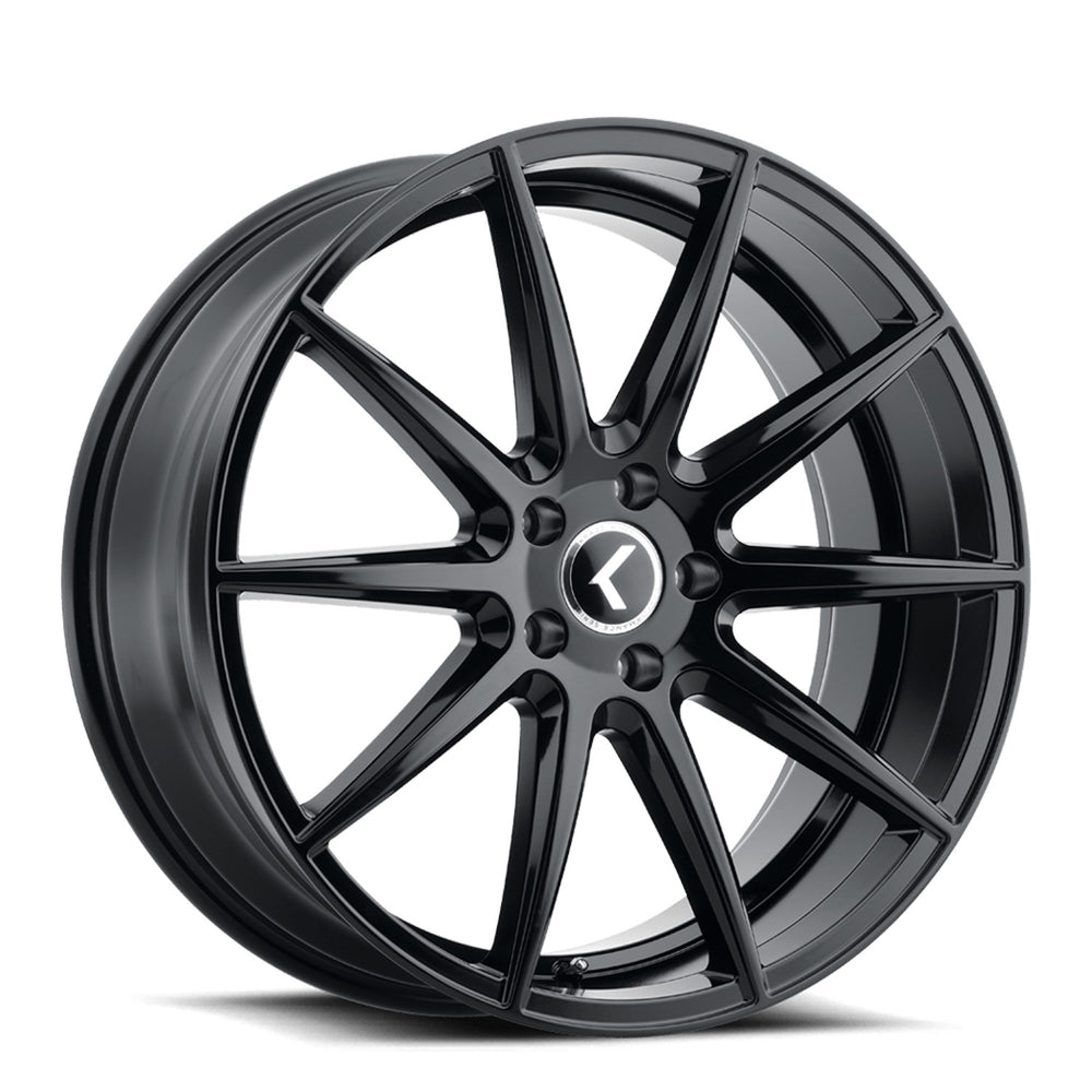 Kraze KR194 Cosmos 18x8 / 5x108 BP / 40mm Offset / 63.5mm Hub Gloss Black Wheel