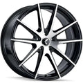 Kraze KR193 Turismo 18x8 / 5x120 BP / 40mm Offset / 74.1mm Hub Gloss Black Machined Wheel
