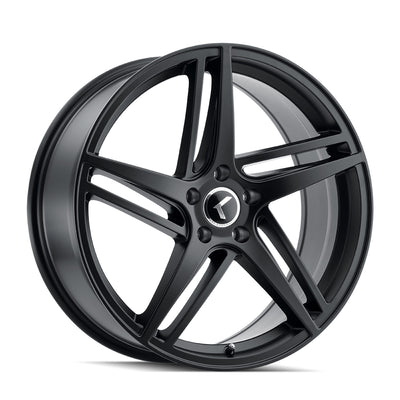 Kraze KR195 Milano 20x8.5 / 5x112 BP / 38mm Offset / 66.56mm Hub Satin Black Wheel