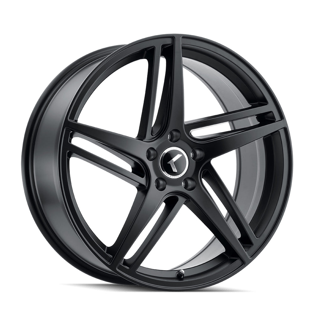 Kraze KR195 Milano 20x8.5 / 5x112 BP / 38mm Offset / 66.56mm Hub Satin Black Wheel