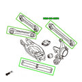 7374 BMW E90 92 06-11 M3 Only 1M ONLY REAR TOE CONTROL ARM (PILLOW BALL) 2PCS SET 20 x6.5 x2.5 6 LBS MSRP $250