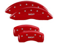 Set Of 4 Caliper Covers Engraved Front And Rear MGP Red Finish Silver Characters 2009-2023 Honda Pilot MGP Caliper Covers