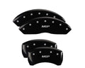 Set Of 4 Caliper Covers Engraved Front And Rear MGP Black Finish Silver Characters 2007-2010 Saturn Sky MGP Caliper Covers