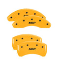 Set Of 4 Caliper Covers Engraved Front And Rear MGP Yellow Finish Black Characters 2005-2011 Volkswagen Jetta MGP Caliper Covers