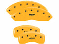 Set Of 4 Caliper Covers Engraved Front And Rear MGP Yellow Finish Black Characters 2014-2017 Infiniti QX50 MGP Caliper Covers