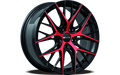 VALKYRIE 18X8 5X114.3 ET40 CB73.1 GLOSS BLACK MACHINED RED