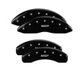 Set Of 4 Caliper Covers Engraved Front And Rear MGP Black Finish Silver Characters 1999-2002 Jeep Grand Cherokee MGP Caliper Covers