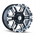 Cast Aluminum Wheels 179 BK 16x8 Machined Face Black 6 On 114.3 Bolt Pattern 10 Offset ION Wheels