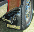 UNIVERSAL 12IN X 18IN CLASSIC SINGLE WHEEL RUBBER MUDFLAP W/STAILNLESS INSERT