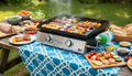 2BURNER PROPANE TABLETOP 22IN HEAVY DUTY FLAT TOP CAST IRON GRIDDLE GRILL STAT
