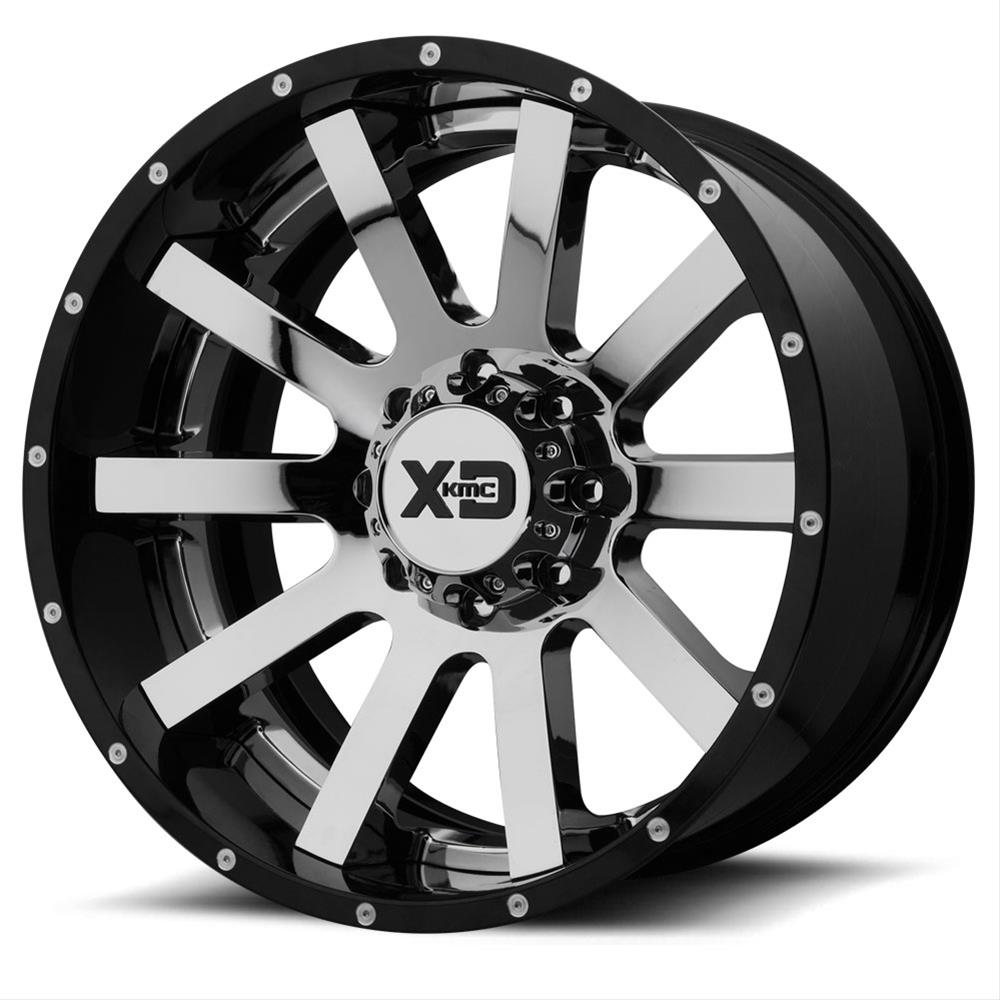XD200 22X12 5X5.0 CHR BLK MILL LP -44MM